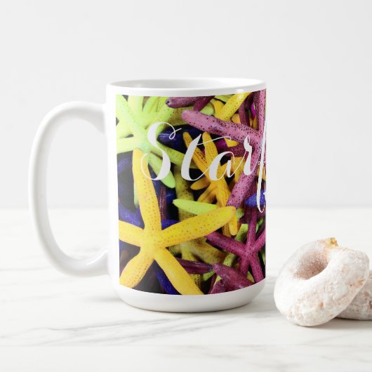 Farbenfrohe Seepferde Kaffeetasse (Mit Donut)