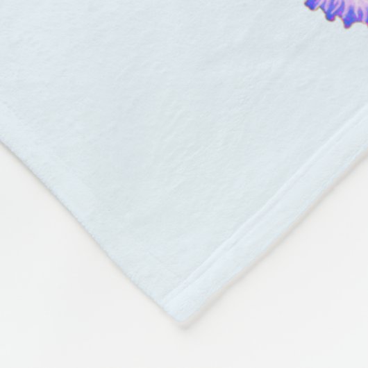 Farbenfrohe Seepferde Muster Fleecedecke (Ecke)