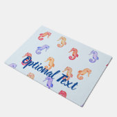 Farbenfrohe Seepferde Muster Fußmatte (Schrägansicht)