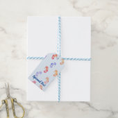 Farbenfrohe Seepferde Muster Geschenkanhänger (Mit Garn)