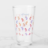 Farbenfrohe Seepferde Muster Glas (Rückseite)