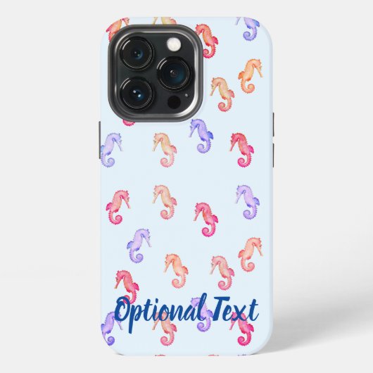 Farbenfrohe Seepferde Muster iPhone Hülle (Hinten)