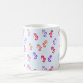 Farbenfrohe Seepferde Muster Kaffeetasse (VorderseiteRechts)