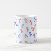 Farbenfrohe Seepferde Muster Kaffeetasse (Mittel)