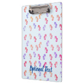 Farbenfrohe Seepferde Muster Klemmbrett (Links)