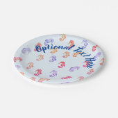 Farbenfrohe Seepferde Muster Pappteller (Schrägansicht)