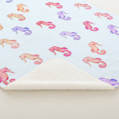 Farbenfrohe Seepferde Muster Sherpadecke (3/4)