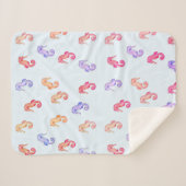 Farbenfrohe Seepferde Muster Sherpadecke (Vorderseite (Horizontal))