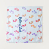 Farbenfrohe Seepferde Muster Tapisserie Wandteppich (Vorderseite (Horizontal))