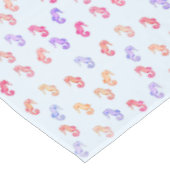 Farbenfrohe Seepferde Muster Tischdecke (Schrägansicht)