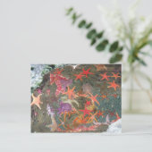 Farbenfrohe Seestars Postkarte (Stehend Vorderseite)