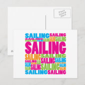farbenfrohe Segeltour Postkarte (Vorne/Hinten)
