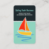 Farbenfrohe Segelyacht Vertikales Boot Visitenkarte (Vorderseite)