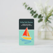 Farbenfrohe Segelyacht Vertikales Boot Visitenkarte (Stehend Vorderseite)