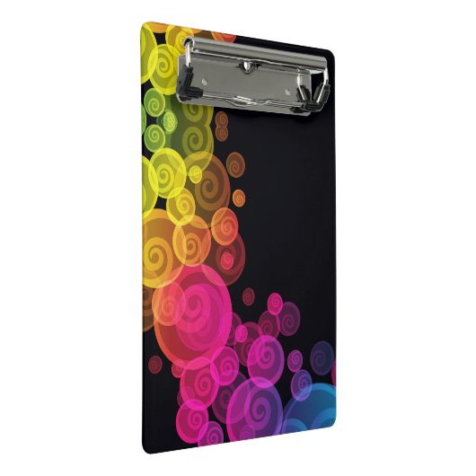 farbenfrohe Seiltafel Mini Klemmbrett (Schrägansicht)