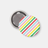 Farbenfrohe Seitenlinien Magnet (Vorderseite/Rückseite)