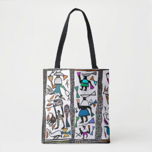 Farbenfrohe Senufu-Tasche Tasche