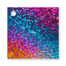 Farbenfrohe Sequin Art Gift Tags