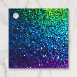 Farbenfrohe Sequin Art Gift Tags Geschenkanhänger