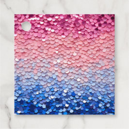 Farbenfrohe Sequin Art Gift Tags Geschenkanhänger