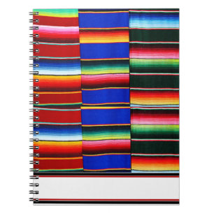 Farbenfrohe Serape-Streifen Notizblock