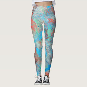 Farbenfrohe Serie: abstrakte Hintergrundtextur. Leggings