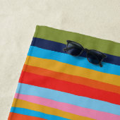 Farbenfrohe Serrate Streifen bemalt Boho Muster Strandtuch (Beispiel)