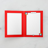 Farbenfrohe Shabbat Shalom Menorah in Magen David Karte (Innenseite)