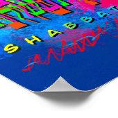 Farbenfrohe Shabbat Shalom Poster (Ecke)