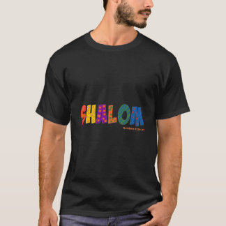 Farbenfrohe Shalom T-Shirt