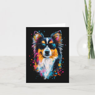 Farbenfrohe Shetland Sheepdog Gesicht Niedlicher W Karte