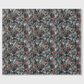 Farbenfrohe Shiny Beach Stones Muster Geschenkpapier (Flach)