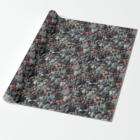 Farbenfrohe Shiny Beach Stones Muster Geschenkpapier (Ungerollt)