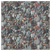 Farbenfrohe Shiny Beach Stones Muster Stoff (Nahaufnahme)