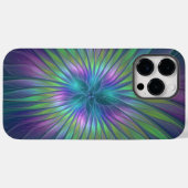 Farbenfrohe Shiny Fantasy Blume Abstraktes Fraktal Case-Mate iPhone Hülle (Rückseite (Horizontal))