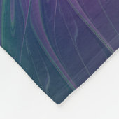 Farbenfrohe Shiny Fantasy Blume Abstraktes Fraktal Fleecedecke (Ecke)