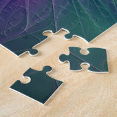 Farbenfrohe Shiny Fantasy Blume Abstraktes Fraktal Puzzle (Seite)