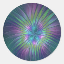 Farbenfrohe Shiny Fantasy Blume Abstraktes Fraktal