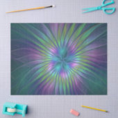 Farbenfrohe Shiny Fantasy Blume Abstraktes Fraktal Seidenpapier (Basteln)