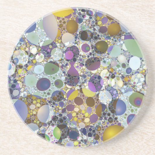 Farbenfrohe Shiny Stones Terrazzo Getränkeuntersetzer (Vorne)