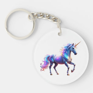 Farbenfrohe Shiny Unicorn Schlüsselanhänger