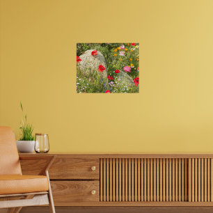Farbenfrohe Shirley Mohnblumen Florale Fotografie Poster