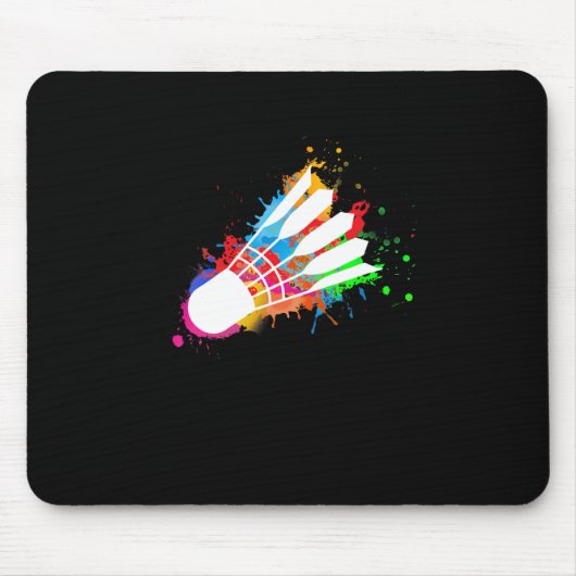 Farbenfrohe Shuttle Badminton Mousepad (Vorne)
