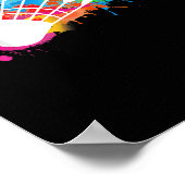 Farbenfrohe Shuttle Badminton Poster (Ecke)