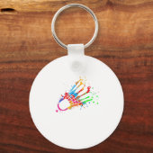 Farbenfrohe Shuttle Badminton Schlüsselanhänger (Vorderseite)