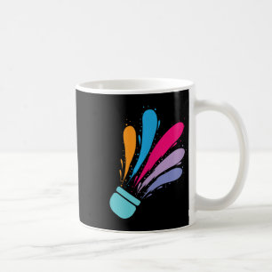 Farbenfrohe Shuttle Badminton Sport Kaffeetasse