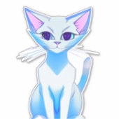 farbenfrohe siamesische Katze Aufkleber (Vorderseite)