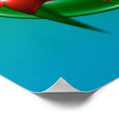Farbenfrohe sich drehende Blumen Poster (Ecke)