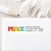 Farbenfrohe, sich überschneidende PEACE Holiday Rü (Insitu)