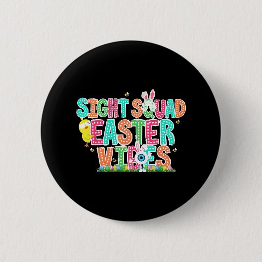 Farbenfrohe Sight Squad Oaster Vibes Optometrisch Button (Vorderseite)